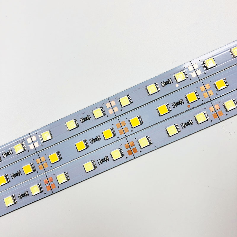 Суперъяркая 12 в 60 светодиодов на метр SMD5252 светодиодная жесткая полоса освещения Холодный белый 12 мм алюминиевый pcb жесткая полоса освещения для чехла