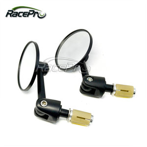 Espejos retrovisores universales para motocicleta, redondos y negros, personalizados, para <span class=keywords><strong>Triumph</strong></span>, Yamaha, Honda, Suzuki - Product Image 3