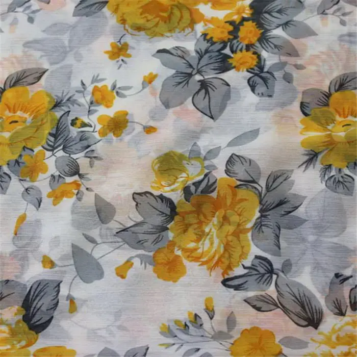 Wholesale crepe de chine fabric digital printed polyester chiffon fabric