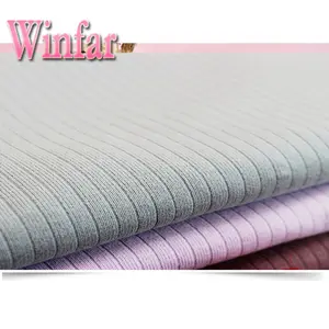 shaoxing supplier drop needle baby custom solid dye polyester cotton interlock fabric