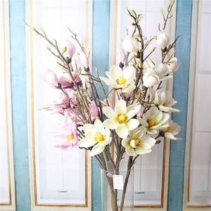 S-1201 2019 nuovo Design personalizzabile artificiale colorato fiore di <span class=keywords><strong>Magnolia</strong></span> per matrimonio sfondo decorazione - Product Image 2
