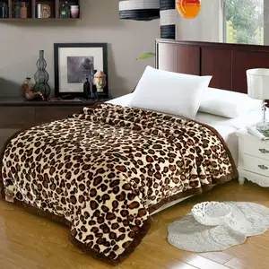 china wholesale polyester super soft blanket korean blanket double size animal printing