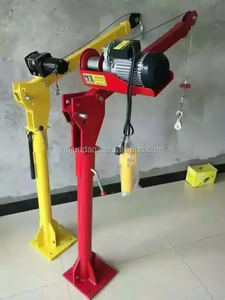 Mini grue avec palan électrique Capacité de levage de 1000 kg Bras de grue avec treuil électrique 12V/24V 6000LBS - Product Image 2
