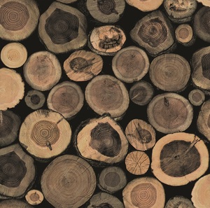 Papier peint PVC tendance avec motif d'anneau d'arbre rond en bois <span class=keywords><strong>3D</strong></span>, décoration intérieure - Product Image 1