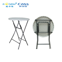 Table haute ronde moderne pour bar, table de bistrot haute pour cocktails, vente en gros