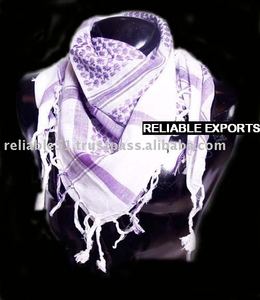 Style ethnique arabe mode été écharpe Logo personnalisé imprimé coton polyester toile tissé gland gros Camouflage châle - Product Image 4