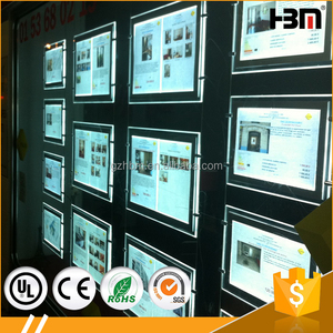 Boîte à lumière LED fine en cristal pour vitrine d'agent immobilier - Product Image 2