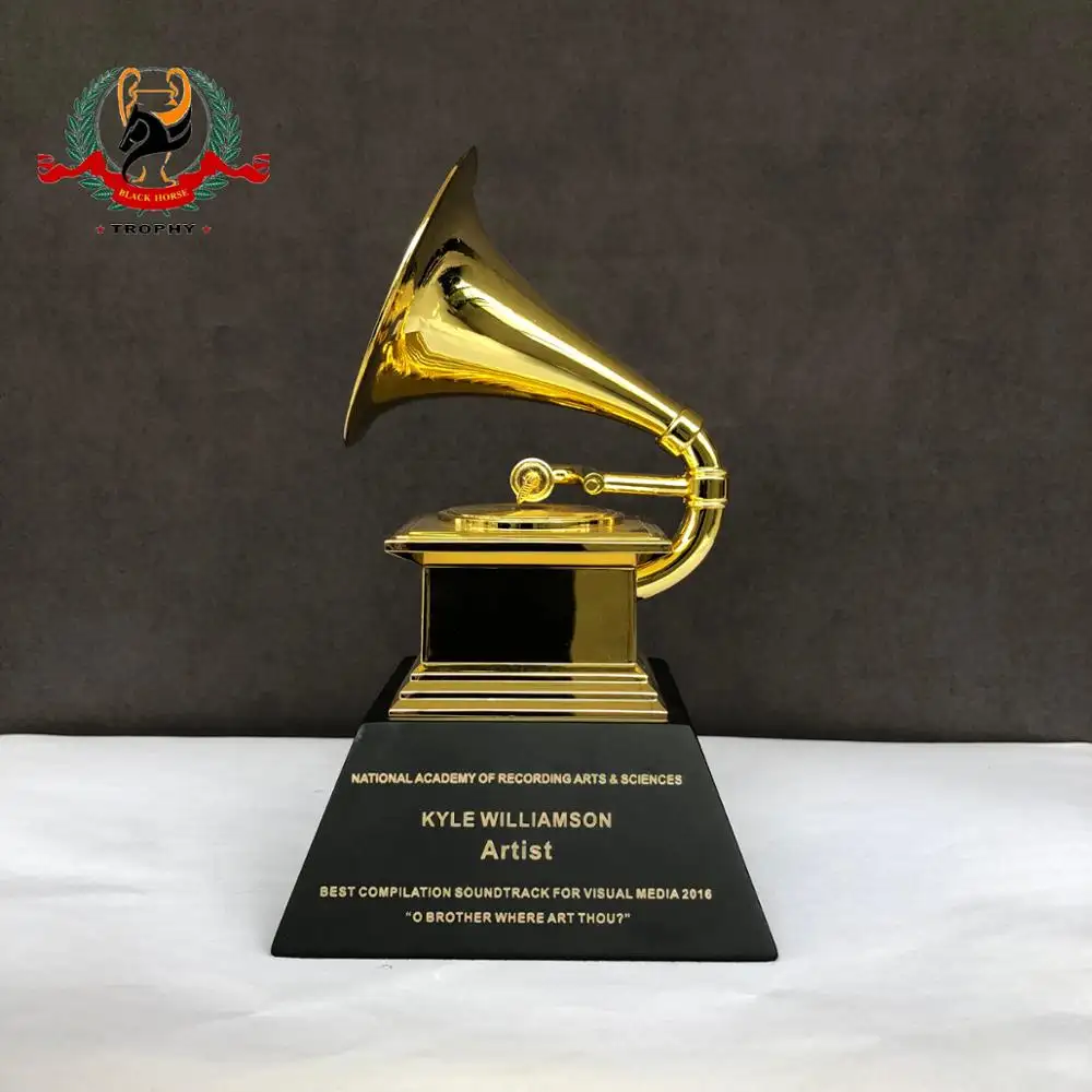 2021 Golden Aangepaste Replica Grammy Award Trofee Gemaakt In China Voor Awards