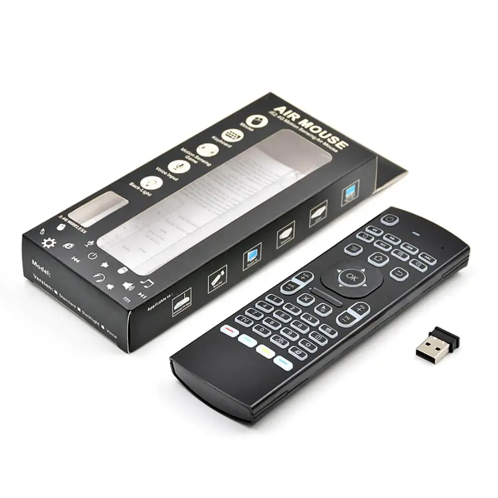 MX3 Mini Wireless Keyboard Air Mouse 2.4G Remote Control with Backlit Multifunctional for Android Smart TV Box