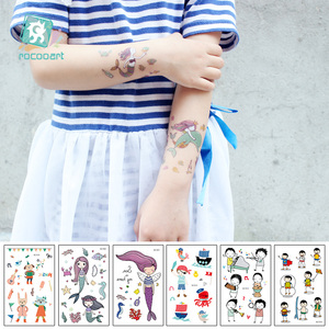 Del fumetto Della <span class=keywords><strong>Sirena</strong></span> Adesivi, Di Natale Tatuaggio Disegno Del Tatuaggio Temporaneo Per I Bambini Le Ragazze - Product Image 3