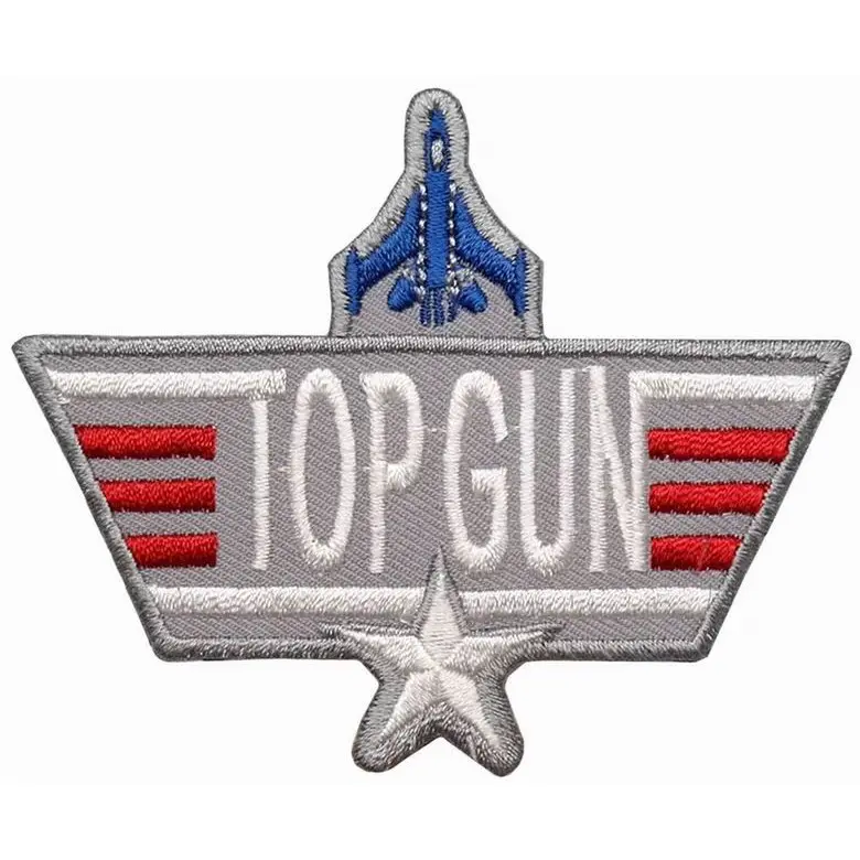 Top Gun US Navy Squatron Embroidered Iron On Patch Emblem