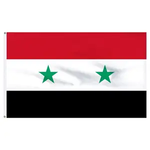 2023 New Product Hot Selling 3x5 Syrian Flag Printed 3x5ft Big Polyester National Syria Flags