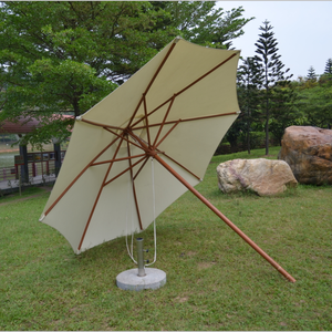 Sombrilla Moderna de Madera para Jardín o <span class=keywords><strong>Patio</strong></span> con Poste Recto de 1.5m de Diámetro para Uso en Exteriores y Playa - Product Image 3