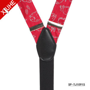 Accesorios de moda personalizado rojo tejido lindo niños <span class=keywords><strong>pajarita</strong></span> <span class=keywords><strong>tirantes</strong></span> elásticos <span class=keywords><strong>tirantes</strong></span> para niños - Product Image 3