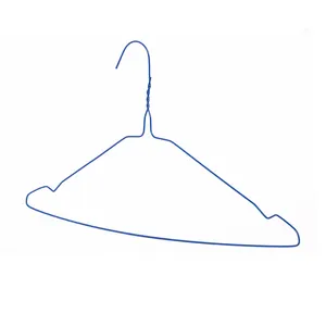 Laundry wire hanger powder coated and galvanized trouser guard shoulder paper metal wire clothes hanger
