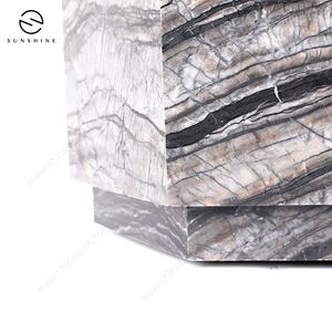 Mesa de exhibición de mármol elegante mesas laterales mesitas de noche para Proyecto de muebles para el hogar - Product Image 4