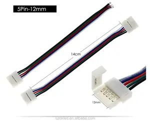 RGBW LED Strip Connector 5pin 12mm 10mm 3528 5050 strip Free Welding Connector