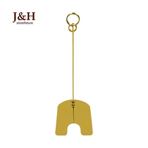 Precio papel señal tarjeta pantalla Clip varilla altura 20cm oro Acero inoxidable POP pantalla signo titular Clip para pan <span class=keywords><strong>tienda</strong></span> - Product Image 2