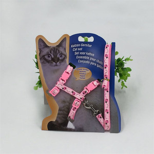 Multicolor de seguridad ajustable de nylon para mascotas gato arnés y una correa - Product Image 5