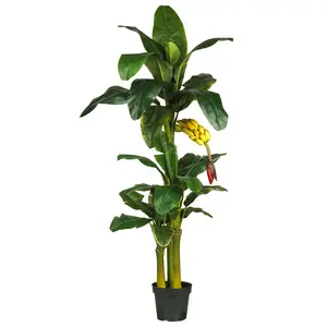 Chinese Factory Wholesale Outdoor Garden Decor Tropical Plants Artificial Banana Tree Ornamental Banana Plants With Fruit