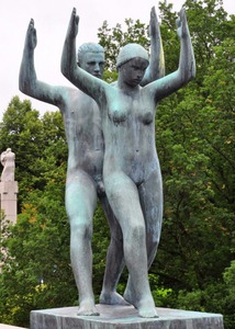 Hermoso de bronce <span class=keywords><strong>hombre</strong></span> <span class=keywords><strong>desnudo</strong></span> y mujer jugando escultura - Product Image 2