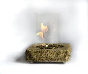 Sandstone Natural Granite Table Top gel fuel bio fuel Fireplace