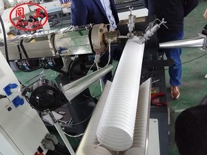 Tongsan Turnkey PP Kawat Baja Saluran Ventilasi Fleksibel Selang Udara Membuat Mesin Pipa Plastik Extruder Lini Produksi - Product Image 3