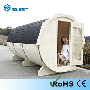 Venda quente luxo cicuta forma de barril de day spa sauna( sf1s001)