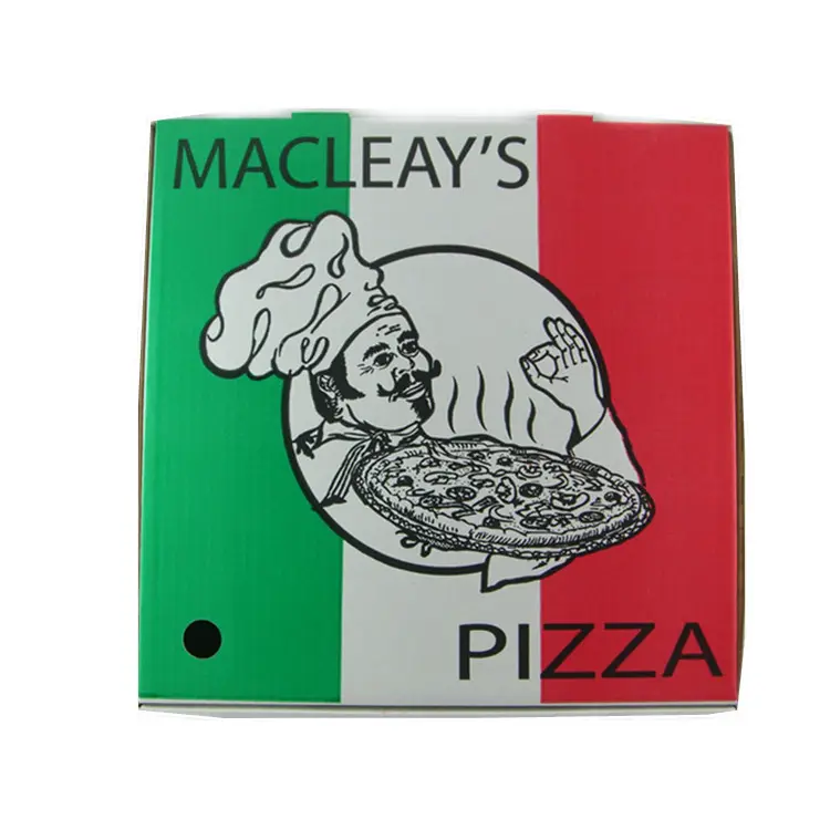 Hig qualità custom design pizza box fornitore economici carta kraft scatola della pizza