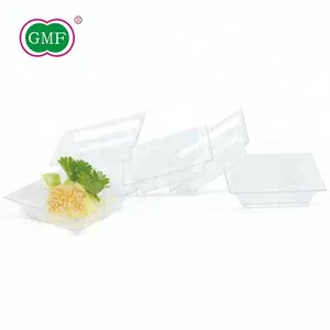 Customized design square small sauce plate shape oa15 plastic mini dish for multi place use