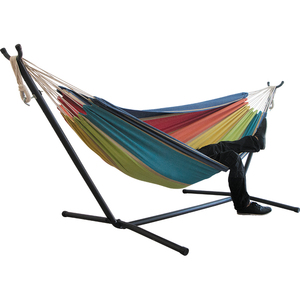 <span class=keywords><strong>Hamac</strong></span> réglable en coton, Double ou simple, pliable, <span class=keywords><strong>support</strong></span> en <span class=keywords><strong>acier</strong></span> <span class=keywords><strong>inoxydable</strong></span>, meubles d'extérieur - Product Image 5
