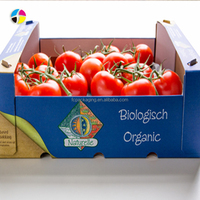 Boîte d'emballage d'expédition en carton avec logo personnalisé Boîte de fruits en papier ondulé plat pour aliments pour emballage d'expédition
