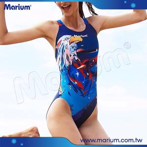 Traje de Baño de Una Pieza de Corte Alto para Mujer 2017, Traje de Baño Deportivo Personalizado - Product Image 1