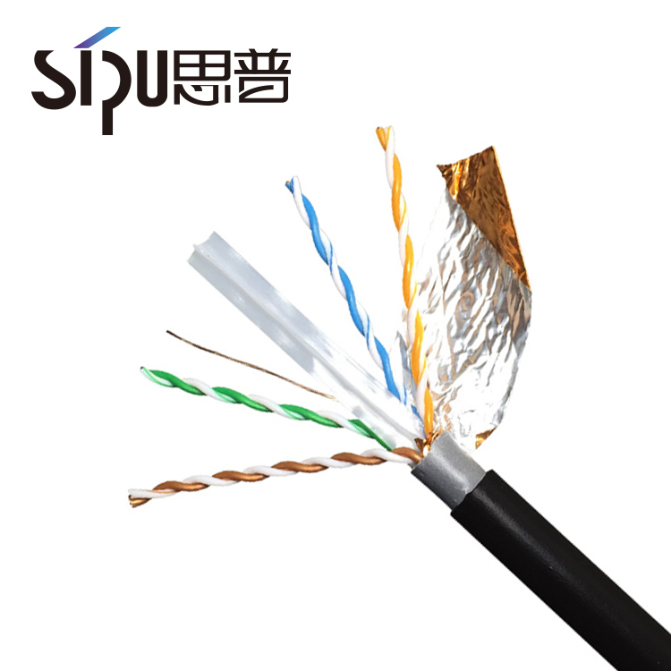 SIPU extérieur cat6 ftp câble réseau avec une feuille d'aluminium tressé haute qualité