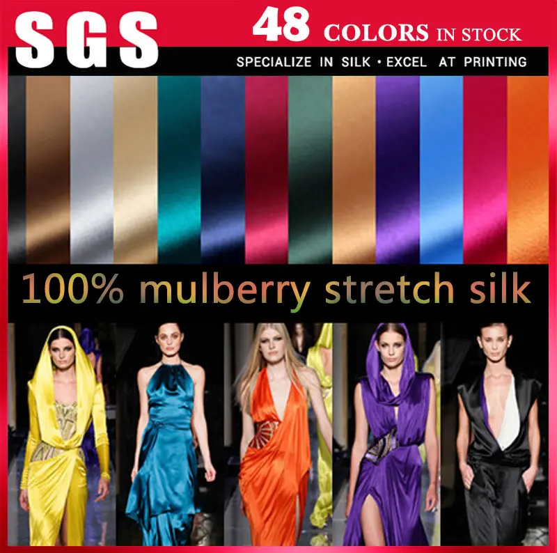 Venta directa de fábrica italiano tela de seda/de seda coreano de la tela/francés de tela de seda en más de 10000 diseños