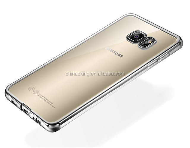 Ultra Slim Soft TPU Back Cover for Samsung Galaxy S7 / S7 Edge Clear Case Silicon Plating Protective Cases Luxury Mobile Phone