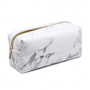 Sacchetto cosmetico per le donne borse da <span class=keywords><strong>viaggio</strong></span> <span class=keywords><strong>accessori</strong></span> per il trucco di marmo portatile pennelli per il trucco borsa portamonete - Product Image 2