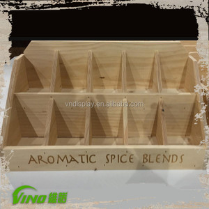 Custom Logo <b>Wooden</b> Display <b>Rack</b> - 4 - Section Storage for Merchandise - Product Image 2
