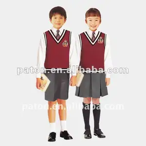 学校の制服su-662013熱い販売の最高品質の中国の学生服制服の工場
