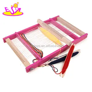 Hot funny kid DIY playsets weaving loom toys,Popular gift children wooden toy loom,Wooden creative kids loom toy W01B016
