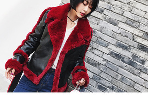 Chaqueta de esquila de oveja de piel sintética para mujer, chaqueta de Moto con patrón a cuadros en otoño, estilo tejido Suelto - Product Image 6