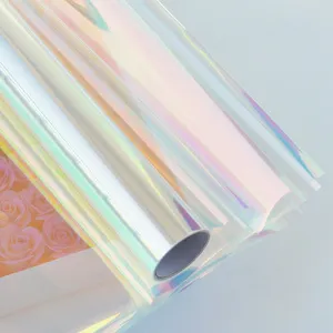 Valentine's Day Occasion Gift Packing Iridescent Film Translucent Rainbow Paper Wrapping Food Packaging Extrusion PET Film
