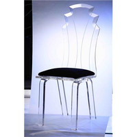 Chaise transparente en acrylique de luxe, chaise de réception de mariage en acrylique, forme en Z, pièce unique, pliage thermique