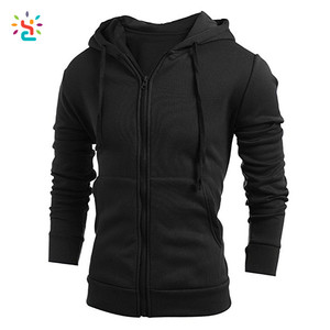 Sweat-shirt à capuche pour homme à fermeture éclair intégrale, lourd, avec poches cachées, vente chaude, marque privée, sweat-shirt uni - Product Image 3