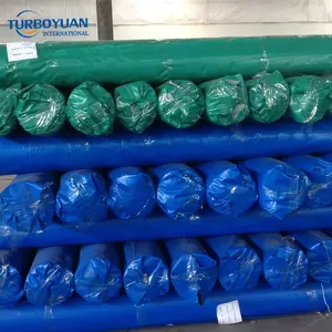 Bleu en plastique HDPE bâche rouleau stratifié/tissé en polyéthylène PE bâche tissu fabriqué en Chine