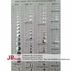 修补程序rhinestuds椭圆形明星泪滴半半圆广场金属铆钉修边