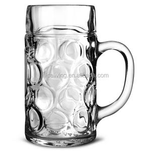 Desain Klasik 2 Pint dapat digunakan kembali gelas kristal bir Stein Jerman transparan PC plastik peralatan minum minuman anggur 1000ml - Product Image 2
