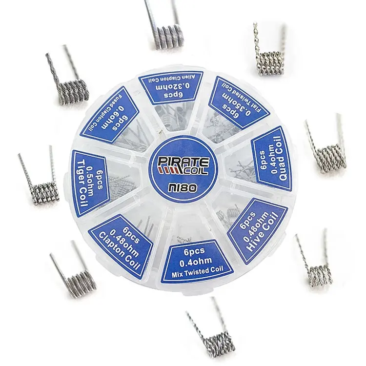 New arrival Nichrome 80 pre-built 8 in1 coil box DIY coil wires set rebuilding with factory price