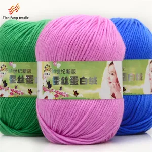 China fornecedor 100% fio acrílico atacado preços baratos ecológico várias cores macio worsted tricô fio de algodão leite do bebê