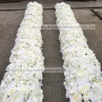 Lfb364 flor corredor de hortência rosé, guirlanda de flores para decoração de mesa de casamento ou escadas